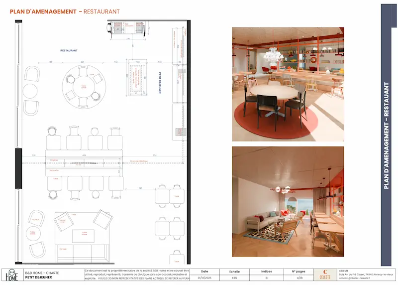 plan d'aménagement restaurant